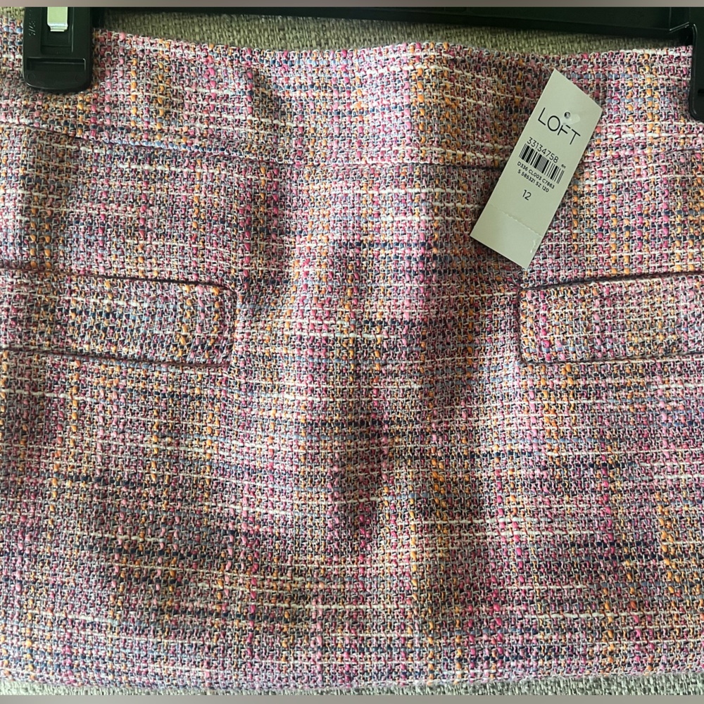 LOFT Vibrant Tweed Skirt